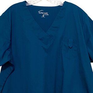 Butter Soft Scrub Top Womens 2X Medical Uniform Technician Vet Tech Nurse Dental